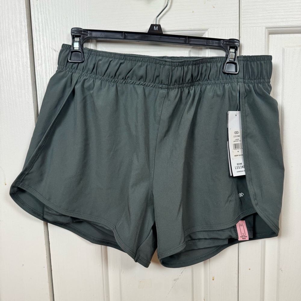 NWT Legend Women's Green Athletic Shorts - Picture 1 of 5